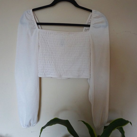 White Long-Sleeve Shirt - Picture 1 of 2